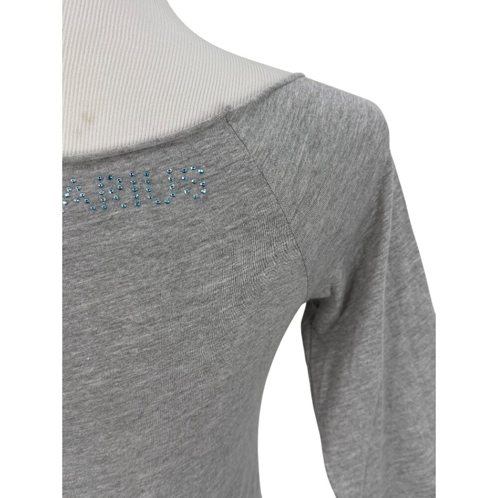 Vtg 90s NWT Gray Studded Sagittarius Zodiac Tee | McBling Noughties Grunge Y2K M - Picture 8 of 15